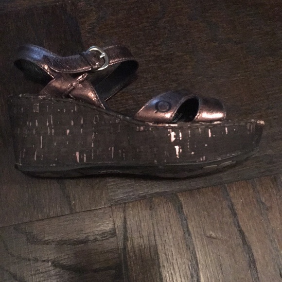 Born platform pewter sandals. Worn twice. - Picture 2 of 8